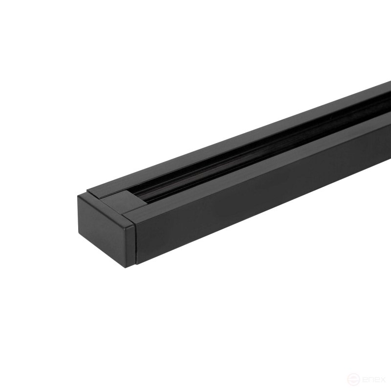 RB2000-BL single-phase suspended and overhead busbar with power input 2000x33x18mm black IN HOME