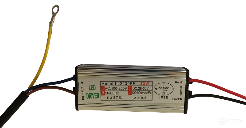 Драйвер для светодиодных светильников Mosvolt LL2230PF 900mA 30W IP65