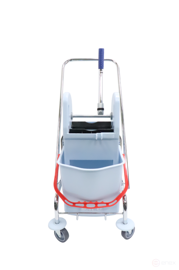 ACG Тележка ACG 2х25 л с отжимом ведра СЕРЫЕ база хром