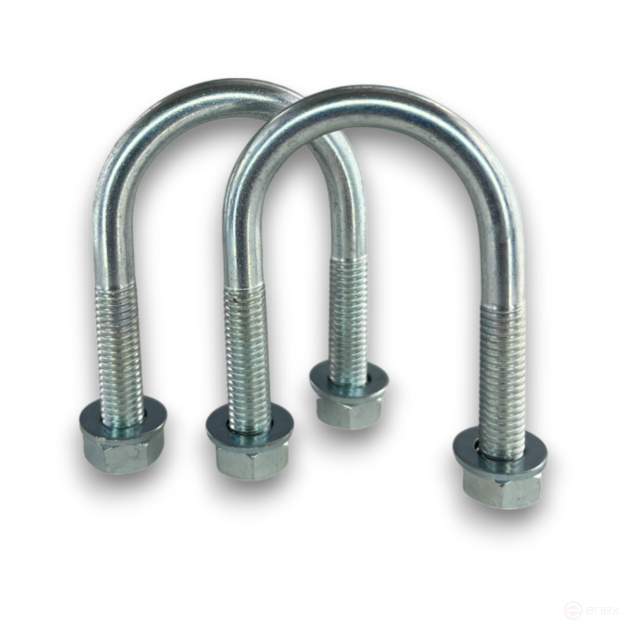 Керн Комплект хомут U образный гост 24137-80 м8х36 + 2 гайки + 2шайбы. Оцинкованный. 10 комплектов RKU00080362010