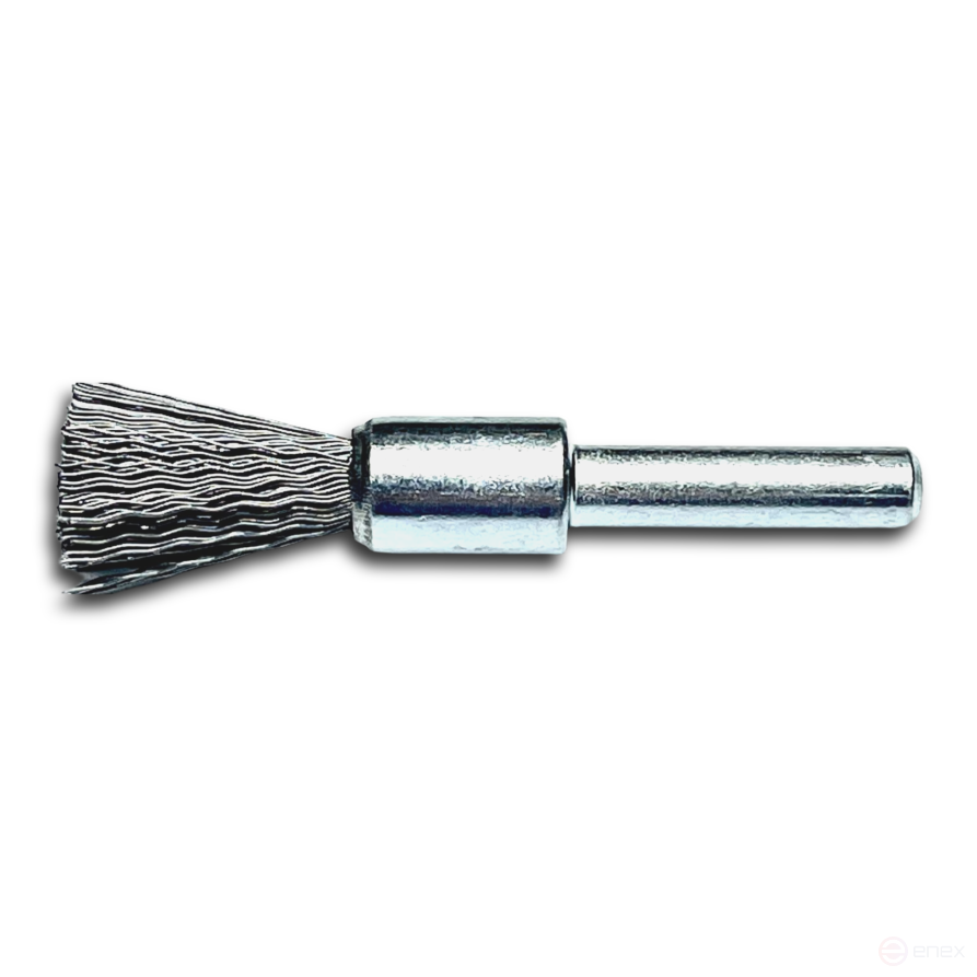 Brush, corrugated brush, D12 mm, shank 6 mm, length 60 mm, steel corrugated wire STA 0.50 mm, length of the working part 20 mm