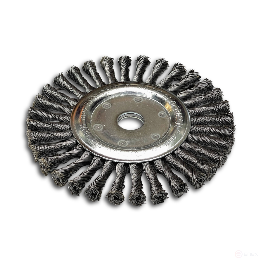 Disc brush harness, D178 mm, width 14 mm, 32 bundles, straight steel wire STH 0.50 mm, fit M14