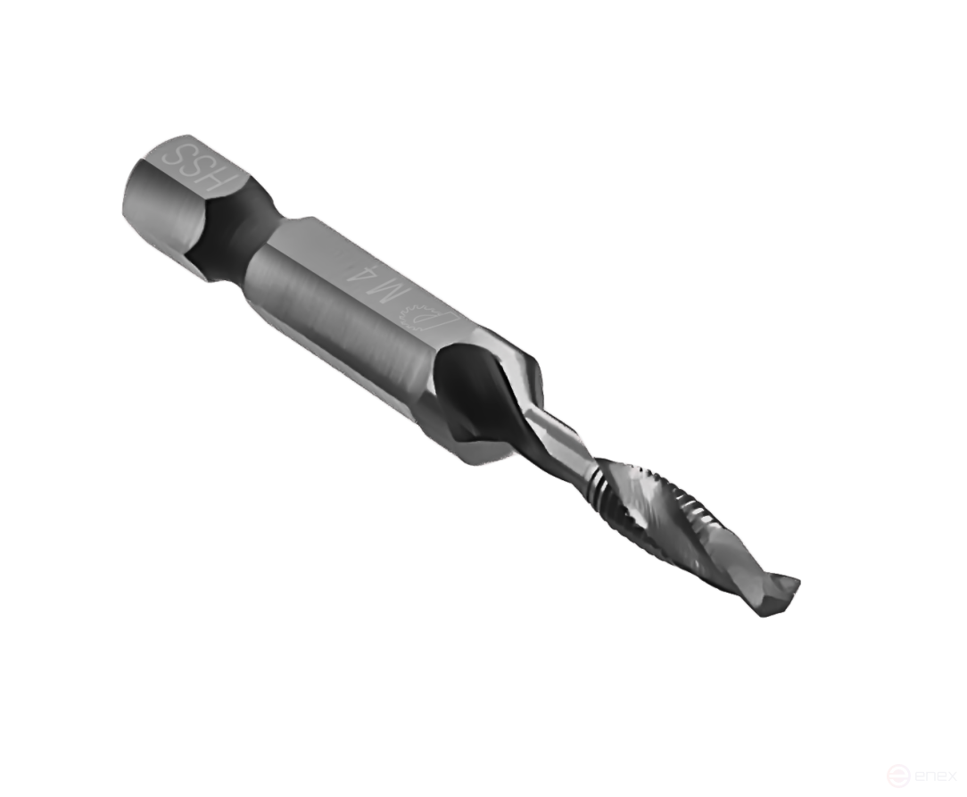 Сверло-метчик ПРАКТИКА М4 шаг 0,7, длина 52 мм, хвостовик HEX 1/4