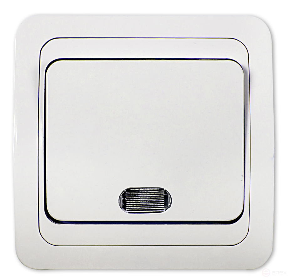 One-key switch with backlight CLASSICO white 2121 IN HOME