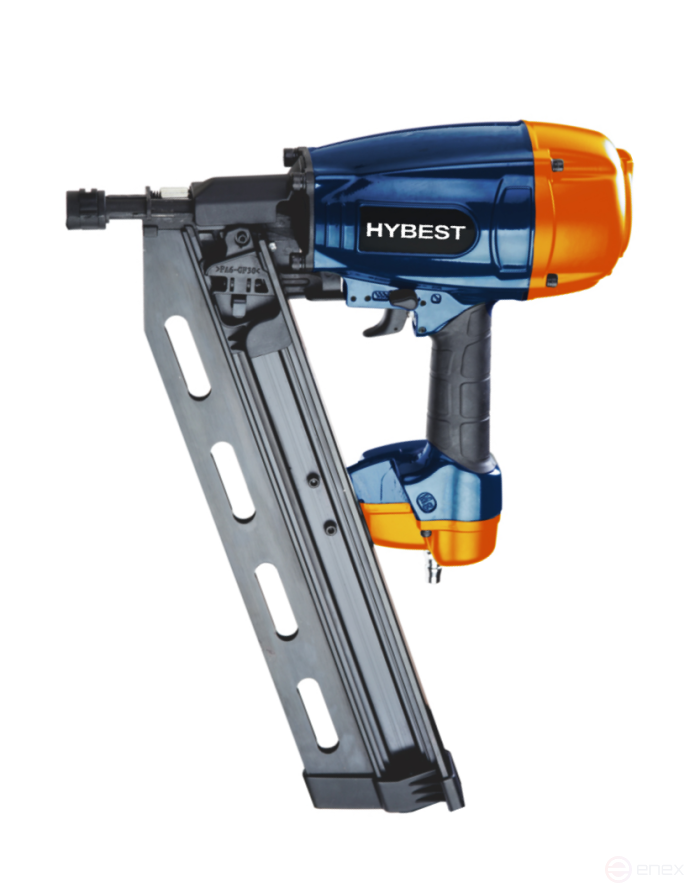 Hybest FN21100P nail gun for wood (pneumatic, nails SN21, magnesium)