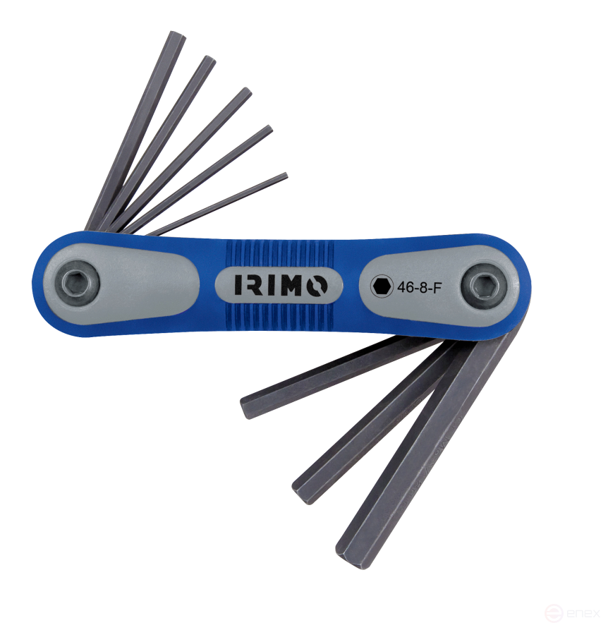 Набор ключей шестигранных, с черненой поверхностью, складные, 8 шт. (1,5 – 8 мм)