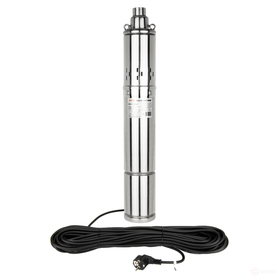 ВН-3,5-95-27 (3,5-QGB-1-40M), Винтовой насос Ø 89 mm (3,5 дюйма), 370 Вт, JEMIX