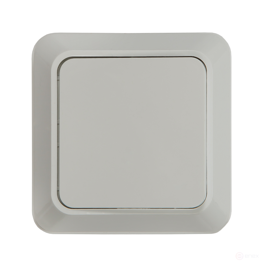 Выключатель одноклавишный BOLLETO белый накладной 7021 IN HOME