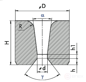 Твердосплавная волока-заготовка 16x13 4.60 14 HM6F