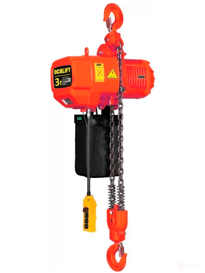 OCALIFT Цепная таль на крюке для высотных работH01-01s 1т 50м 380в OCAH0101SN50m