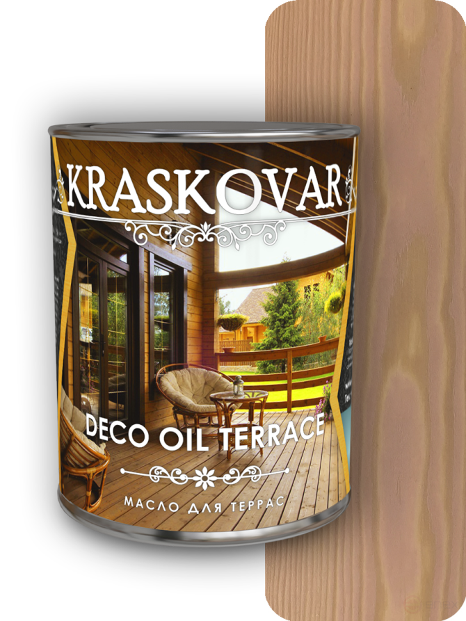 Масло для террас Kraskovar Deco Oil Terrace Имбирь 0,75 л.