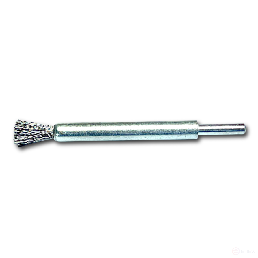 Brush, corrugated brush, D12 mm, shank 6 mm, length 120 mm, steel corrugated wire STA 0.50 mm, length of the working part 20 mm