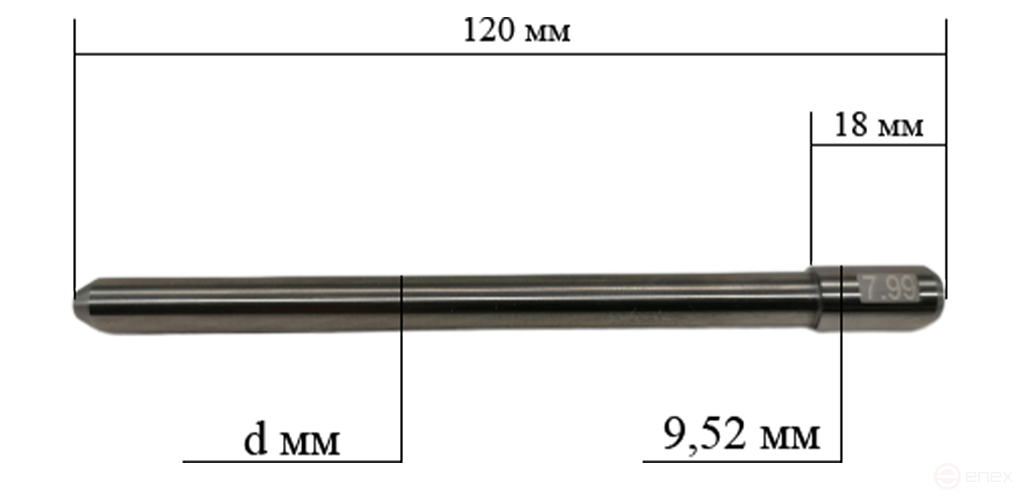 Направляющий пилот Mira, Ø 9,03, 120 мм