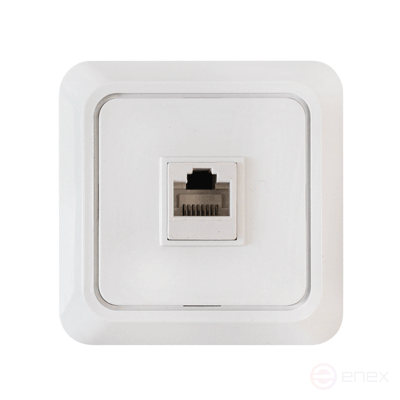 Розетка компьютерная RJ-45 BOLLETO белая 7035 IN HOME