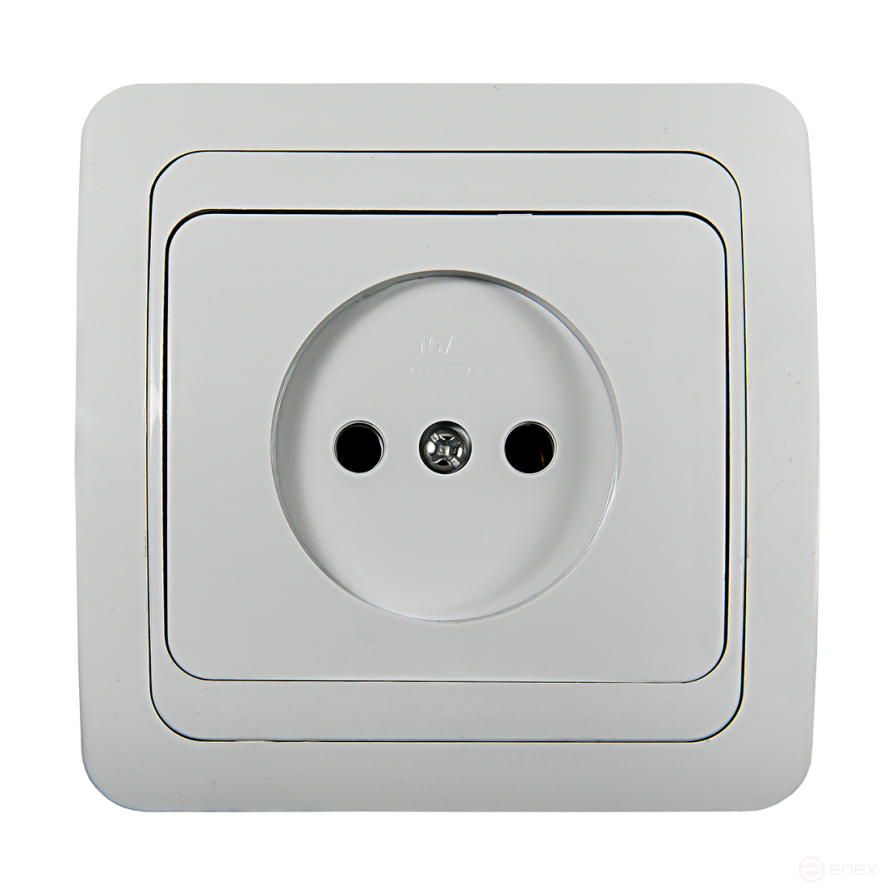 Розетка одинарная CLASSICO белая 2022 IN HOME