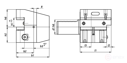 Резцедержатель осевой перевернутый NORGAU industrial левый C4-50x100x16 мм