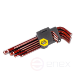 Set of hex keys with a ball, 9 pcs. KSH-9-S2