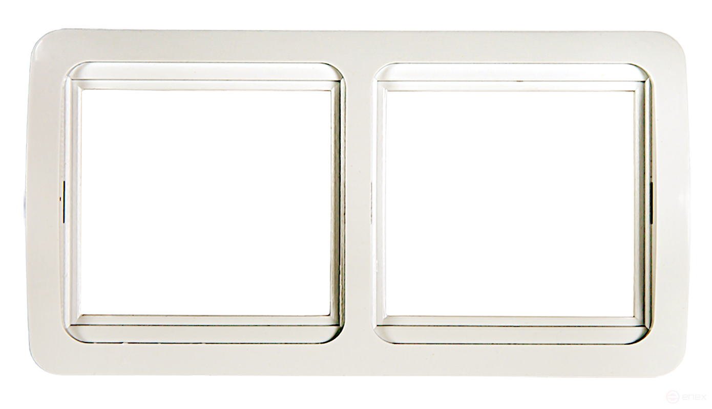 Рамка двойная горизонтальная CLASSICO белая 2302H IN HOME