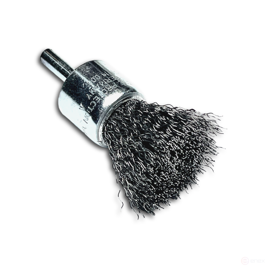 Brush, corrugated brush, D50 mm, shank 6 mm, length 68 mm, steel corrugated wire STA 0.30 mm, length of the working part 18 mm