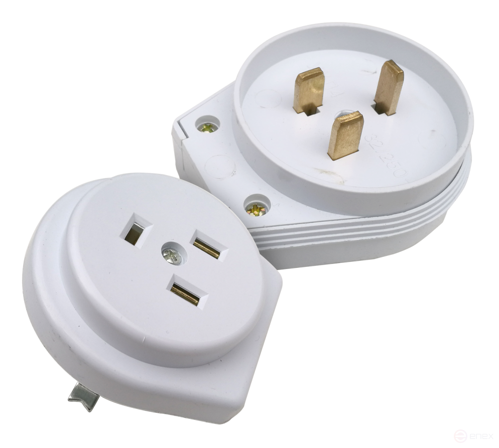 Разъем печной РШ/ВШ 32А 250В пластиковый встраиваемый белый 9133 IN HOME