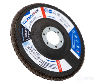 Круг лепестковый торцевой КЛТ 1 115х22,23 корунд P60 CARBODISK