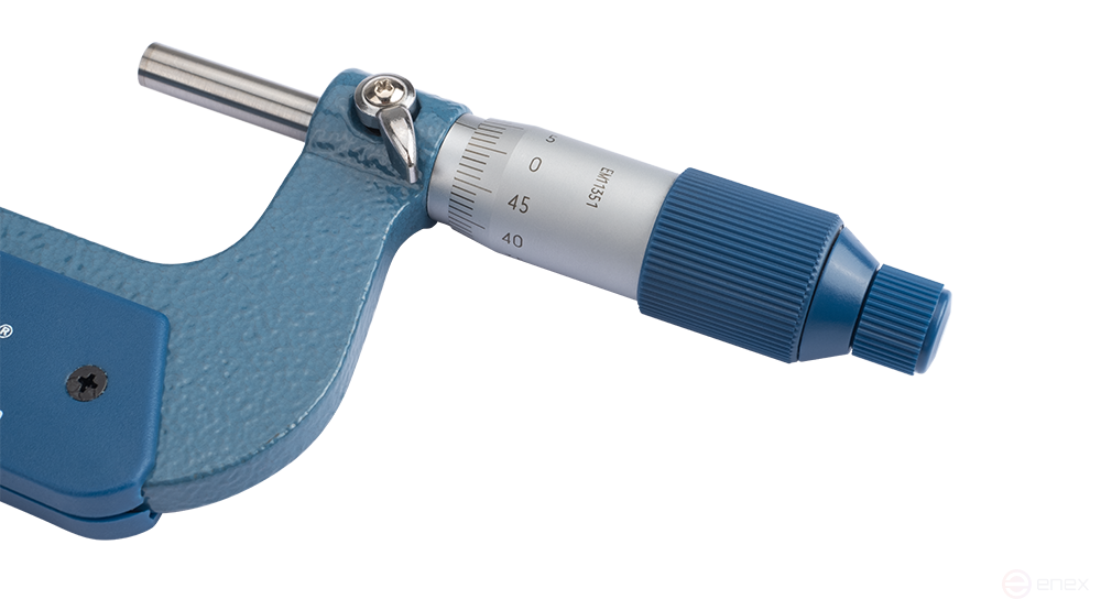 Микрометр гладкий с микровинтом из нержавеющей стали и теплоизоляционной накладкой 125-150 мм; 0,01 мм