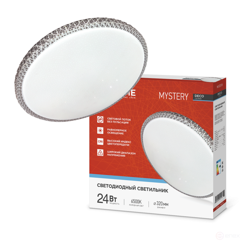 Светильник светодиодный серии DECO MYSTERY 24Вт 230В 6500К 2160Лм 320х62мм IN HOME