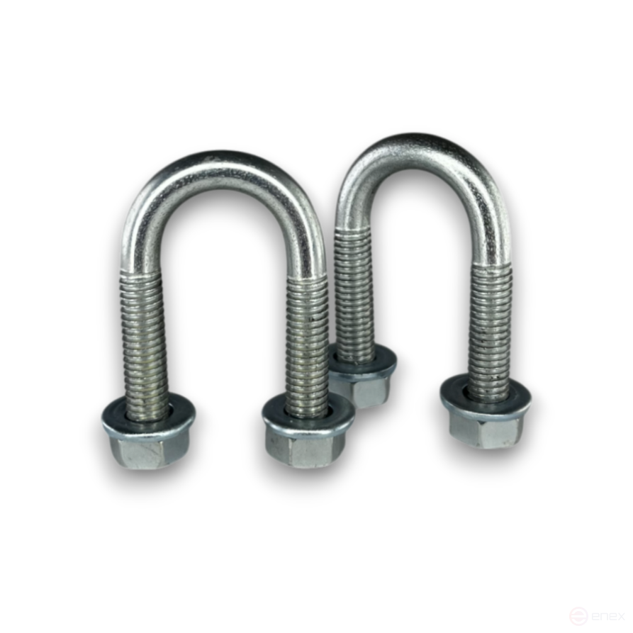 Керн Комплект хомут U образный гост 24137-80 м6х16 + 2 гайки + 2шайбы. Оцинкованный. 10 комплектов RKU00060162010
