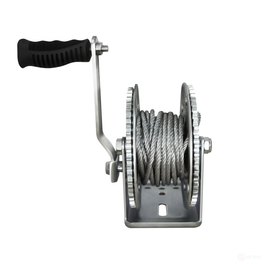 Winch 800 kg, rope 10 m two speeds OCALIFT KS manual drum with brake