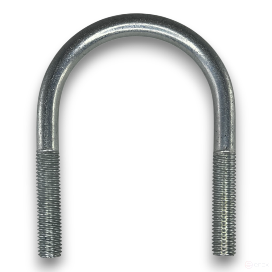 Керн Комплект хомут U образный гост 24137-80 м12х75 + 2 гайки + 2шайбы. Оцинкованный. 5 комплектов RKU00120752005