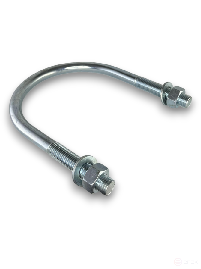 Керн Комплект хомут U образный гост 24137-80 м16х140 + 2 гайки + 2шайбы. Оцинкованный. 1 комплект RKU00161402001