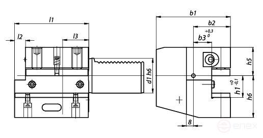 Резцедержатель осевой NORGAU industrial правый C1-40x85x12,5 мм