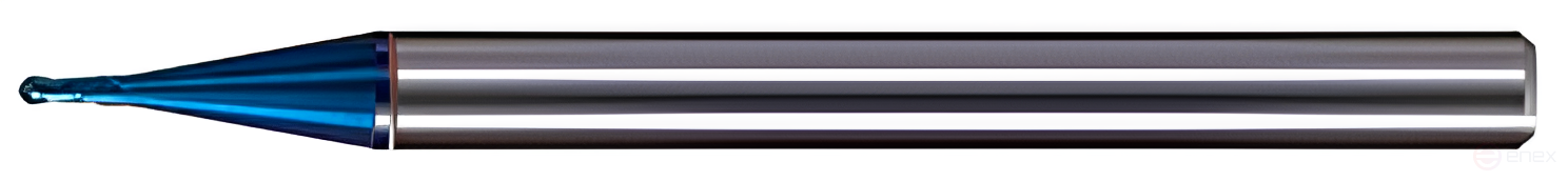 Spherical end mill VHM NaCo Ø2.0x3x8x50x4 z=2 GEEFUN