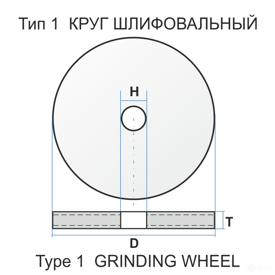 Круг шлифовальный 1 400 40 127 14А 36 O B 40