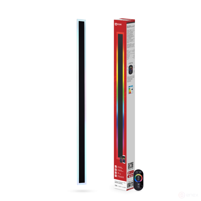 Светильник уличный светодиодный ДБУ MARS90-30RGB-SMART-ВL 30Вт 900x80 с пультом ДУ IP54 черный IN HOME