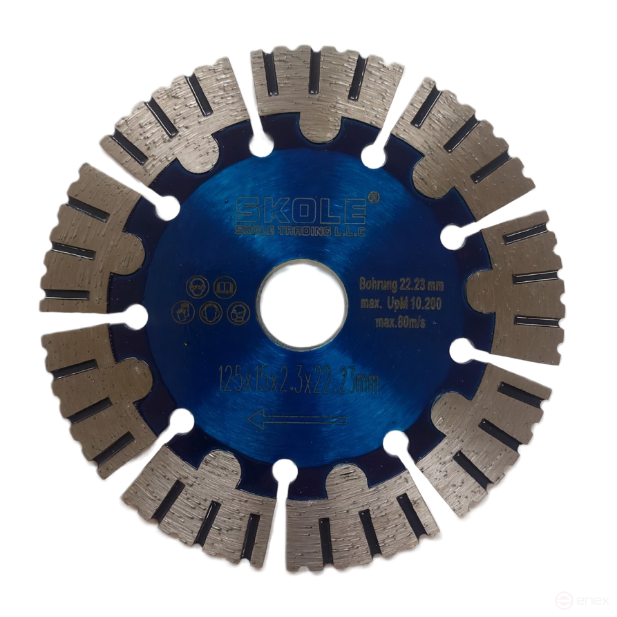 Diamond disc blue SKOLE 125 segment reinforced AZ19-125