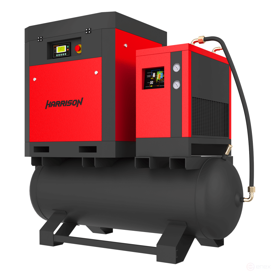 Компрессор винтовой 3 в 1 (компрессор + ресивер + осушитель): HRS-94750TD5