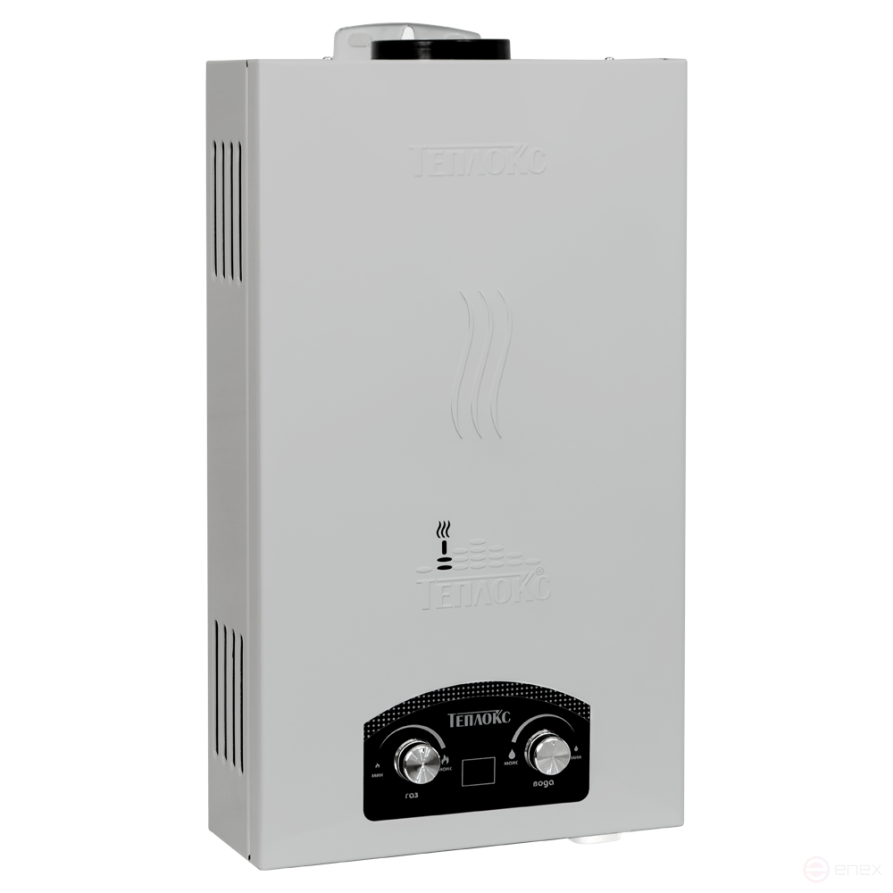 ГПВ-10-С, Газовый проточный водонагреватель ТЕПЛОКС, 20 кВт, расход 10 л/мин., цвет корпуса серебристый