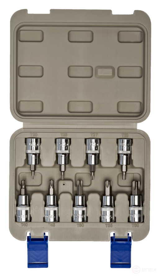 1/2" Set of end heads with Torx insert