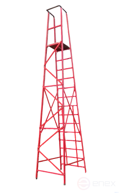 СВПС-1,6 стеклопластиковая с вертикальной опорой подмость-стремянка