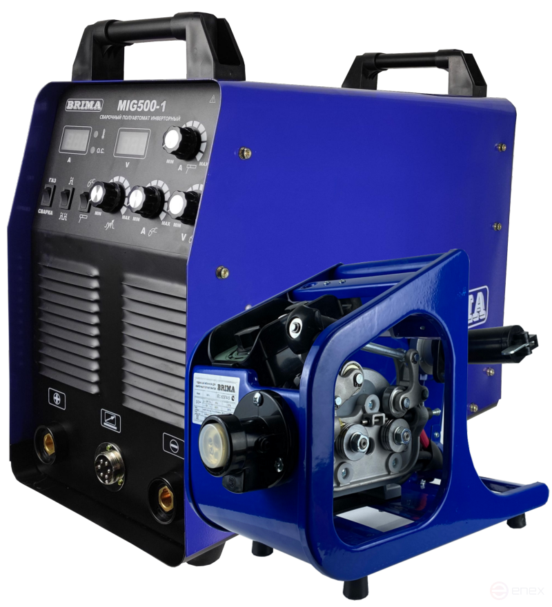 Полуавтомат MIG-500-1 (380В, WF4) (15кг) "BRIMA"