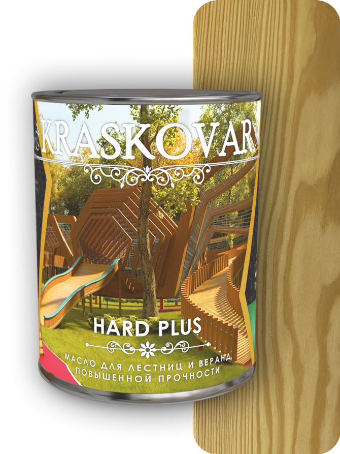 High-strength oil for stairs and verandas Kraskovar Hard Plus Colorless 0.75 l.