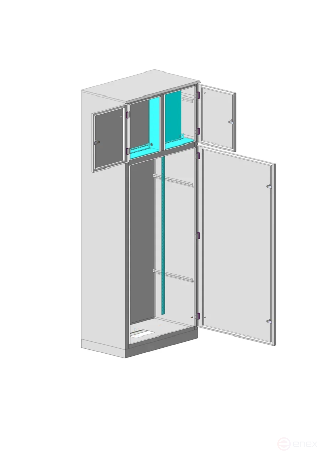 MULTICOLOR Housing VRU-3 IP-54 (600x2000x450) (WxHxD) RAL 7035; without mounting panels