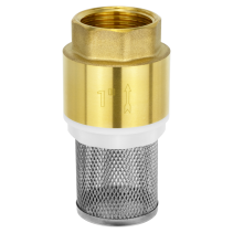 BRV-1-FILTER, Обратный клапан Ø 1 дюйм с пластиковым клапаном и несъемным фильтром