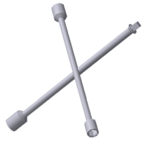 Ключ крестовый 17х19х22х кв.12,5