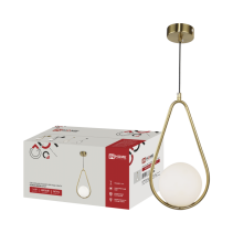 Светильник подвесной под лампу AURORA DROP-G9-LT 1хG9 матовый плафон, латунный корпус IN HOME