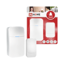 KD-WH 38 Ringtones Wireless Ringer with 230V Plug with Backlight with Piezo Button 150m White IN HOME