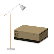 Светильник напольный под лампу ТНО 01К-Е27Б 230В белый плафон, белый корпус IN HOME