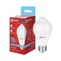 LED Lamp LED-A60 ID-PRO 15W 230V E27 6500K 1400Lm 5m 35sec with Infrared sensor and light sensor IN HOME