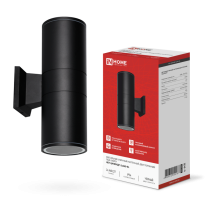 Светильник уличный настенный двусторонний НБУ ЦИЛИНДР-2хА60-BL алюминиевый черный IP54 IN HOME